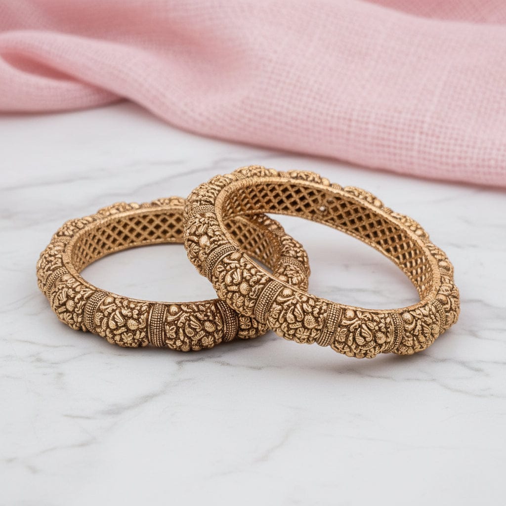 Aarambh Antique Gold Statement Kada - Image 4