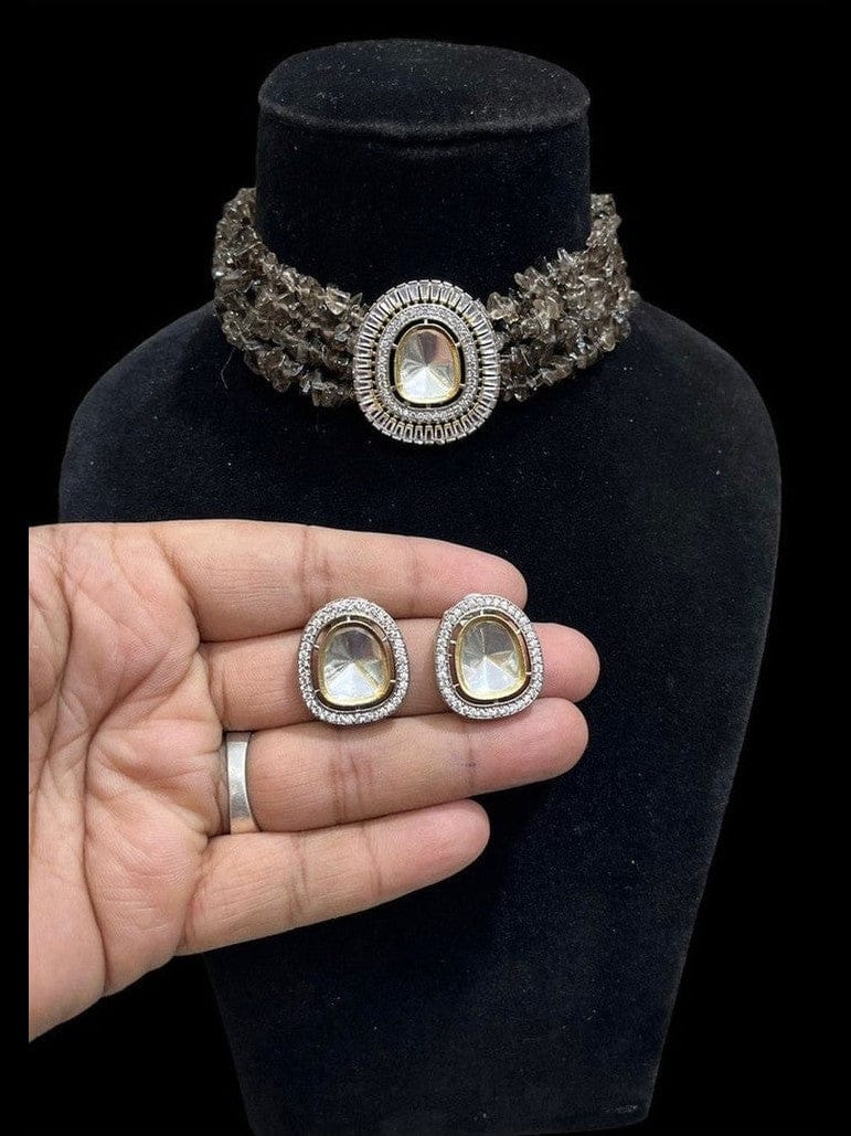 Advita Set - Exquisite Kundan Polki Jewelry for Special Occasions - Image 4