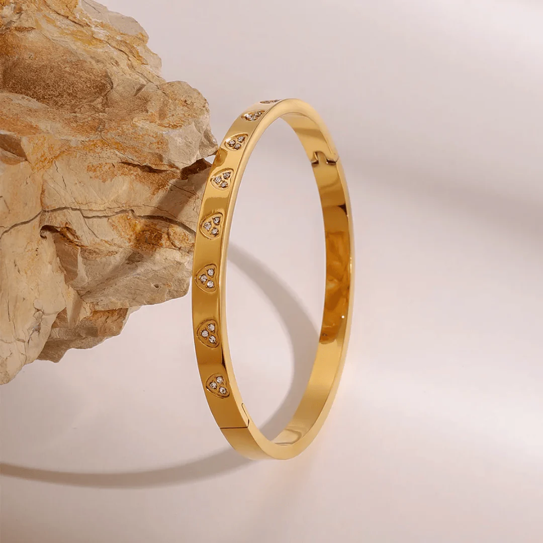 B-108 18k Gold Plated Stainless Steel Tarnish Free Waterproof Female Jewellery - Image 3