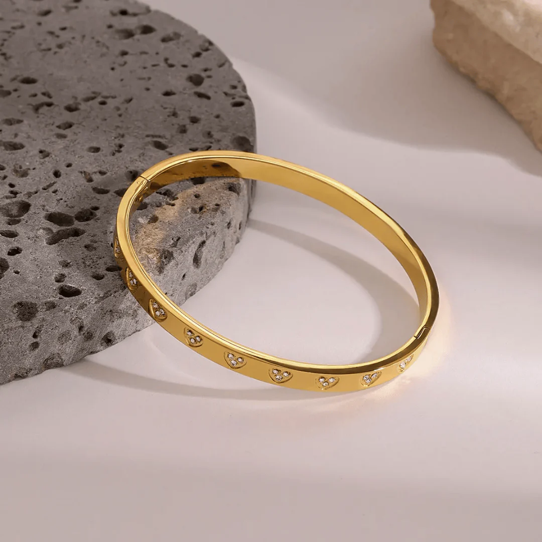 B-108 18k Gold Plated Stainless Steel Tarnish Free Waterproof Female Jewellery - Image 4