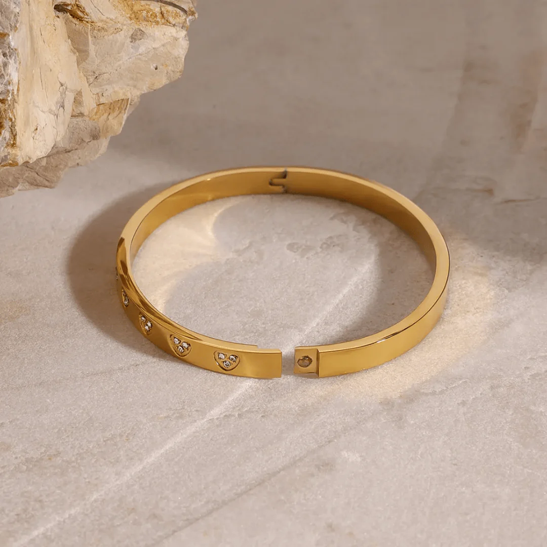 B-108 18k Gold Plated Stainless Steel Tarnish Free Waterproof Female Jewellery - Image 5