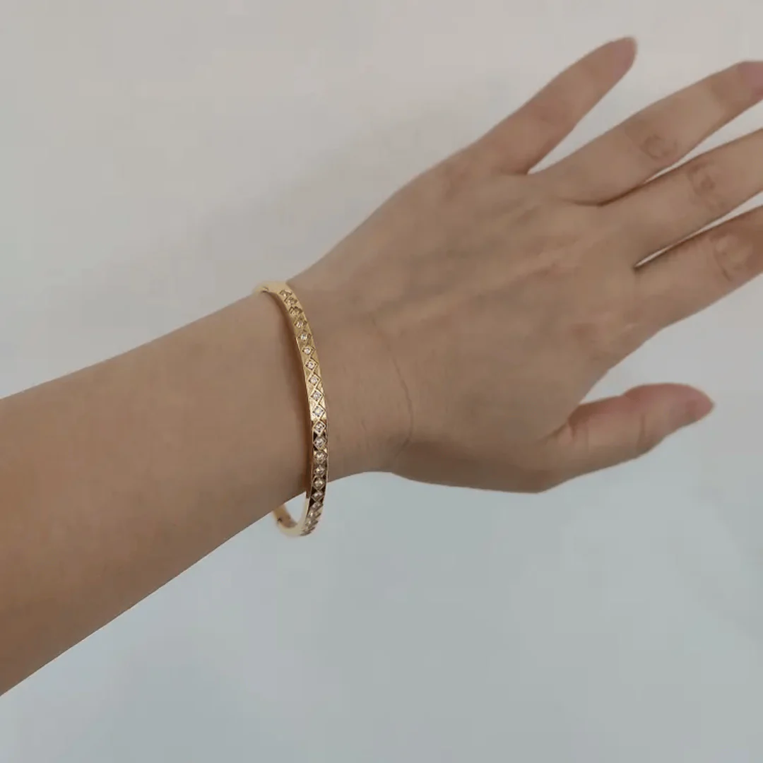 B-109- 18k Gold Plated Stainless Steel Tarnish Free Waterproof Female Jewellery - Image 4