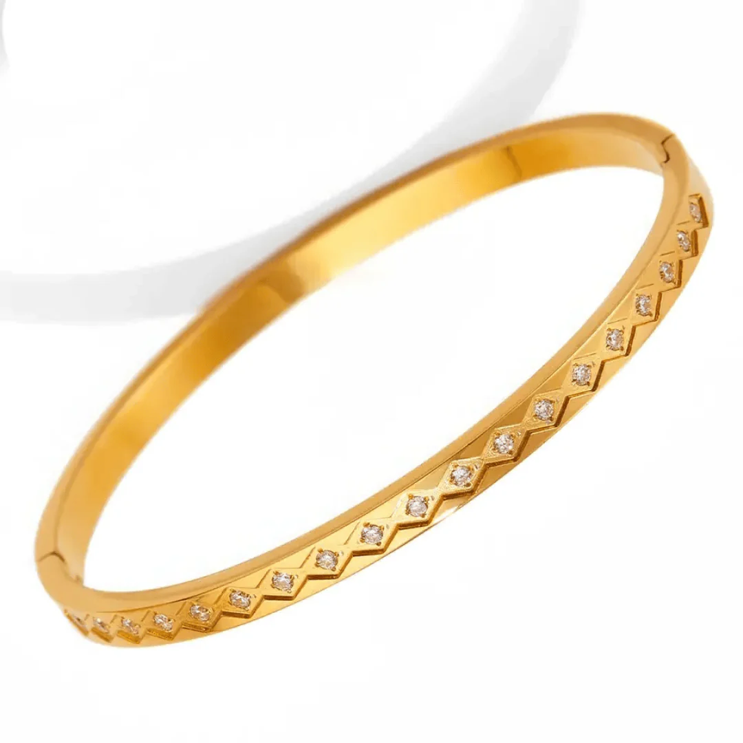 B-109- 18k Gold Plated Stainless Steel Tarnish Free Waterproof Female Jewellery - Image 5