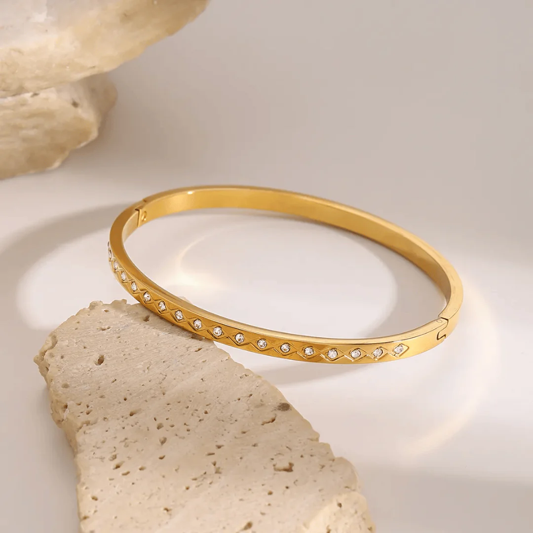 B-109- 18k Gold Plated Stainless Steel Tarnish Free Waterproof Female Jewellery - Image 7