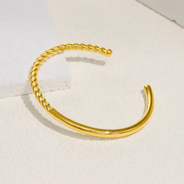 B-111– 18k Gold Plated Stainless Steel Tarnish Free Waterproof Female bracelet - Image 11