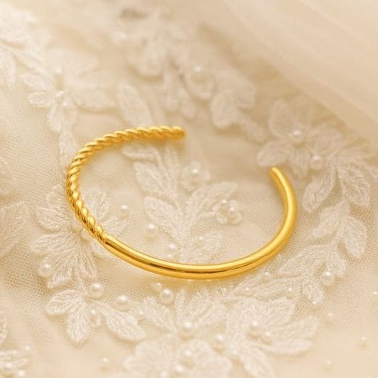 B-111– 18k Gold Plated Stainless Steel Tarnish Free Waterproof Female bracelet - Image 3