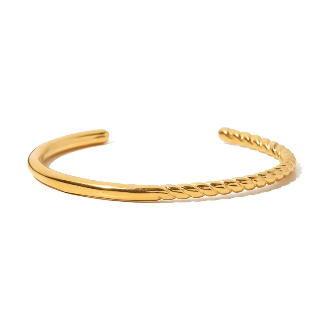 B-111– 18k Gold Plated Stainless Steel Tarnish Free Waterproof Female bracelet - Image 8