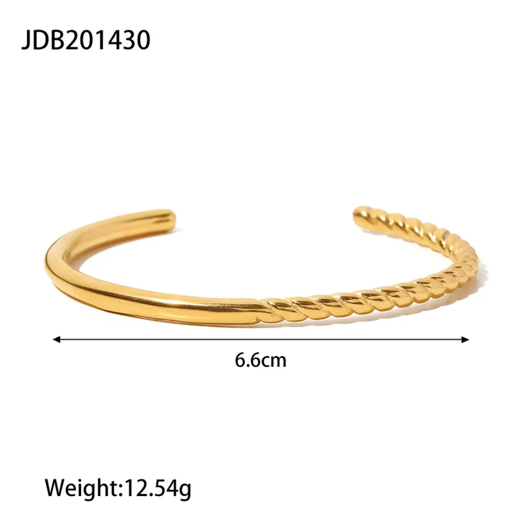 B-111– 18k Gold Plated Stainless Steel Tarnish Free Waterproof Female bracelet - Image 9