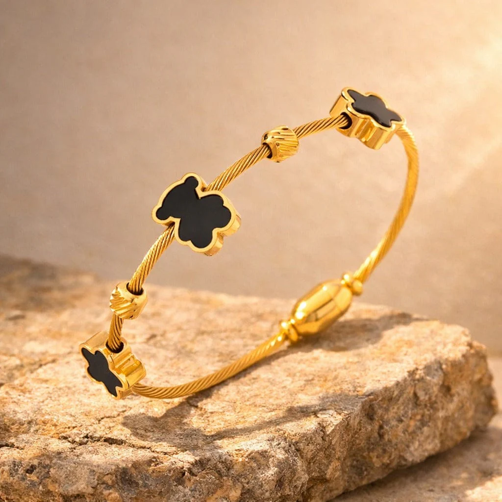 B-118 18k Gold Plated Stainless Steel Tarnish Free Waterproof Female Jewellery - Image 3