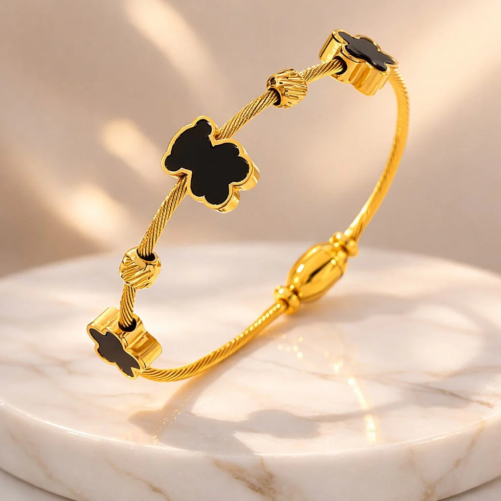 B-118 18k Gold Plated Stainless Steel Tarnish Free Waterproof Female Jewellery - Image 4
