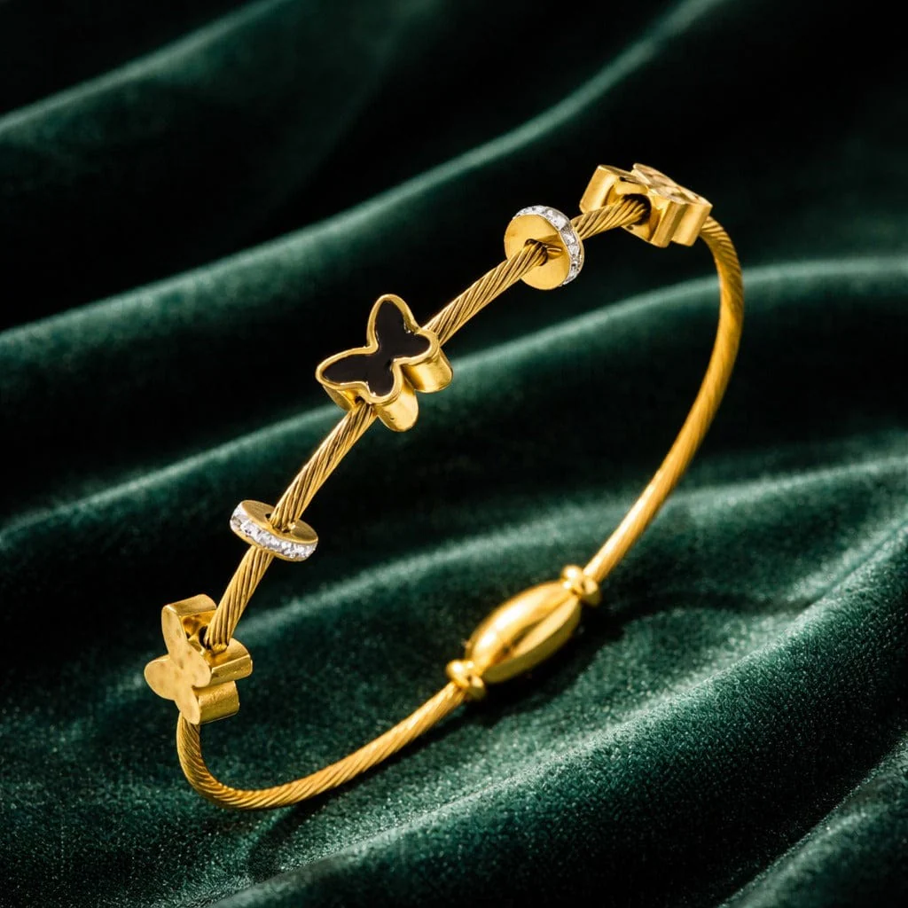 B-121  18k Gold Plated Stainless Steel Tarnish Free Waterproof Female Jewellery - Image 3