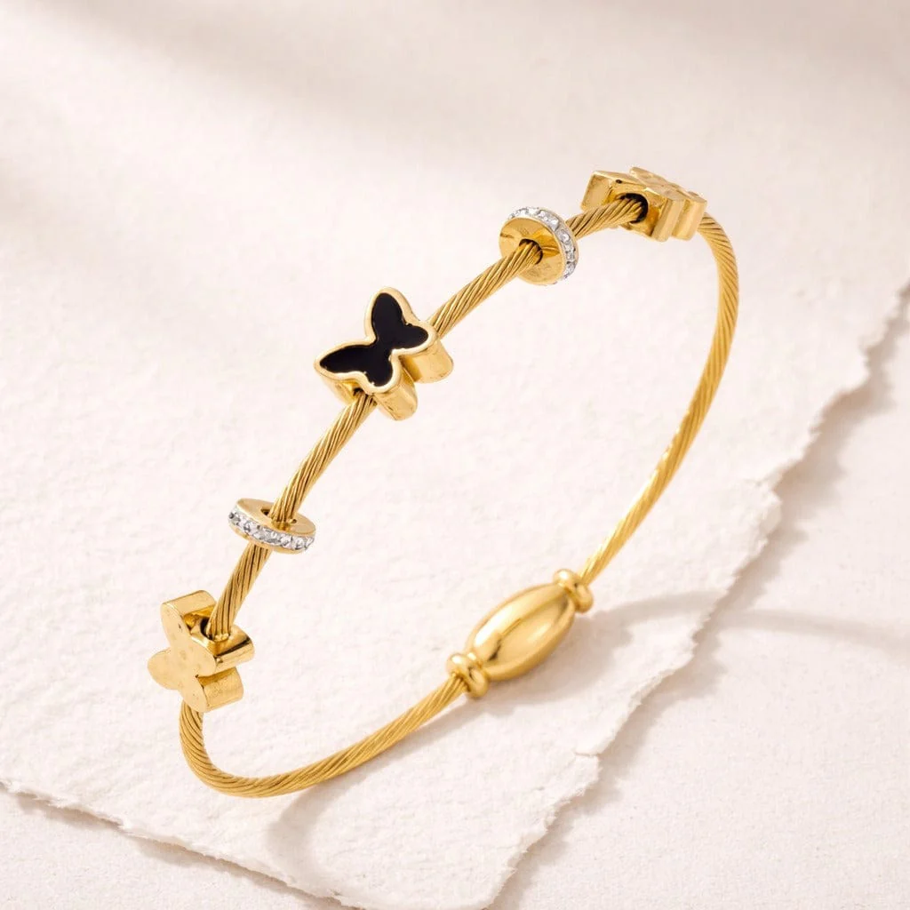 B-121  18k Gold Plated Stainless Steel Tarnish Free Waterproof Female Jewellery - Image 5