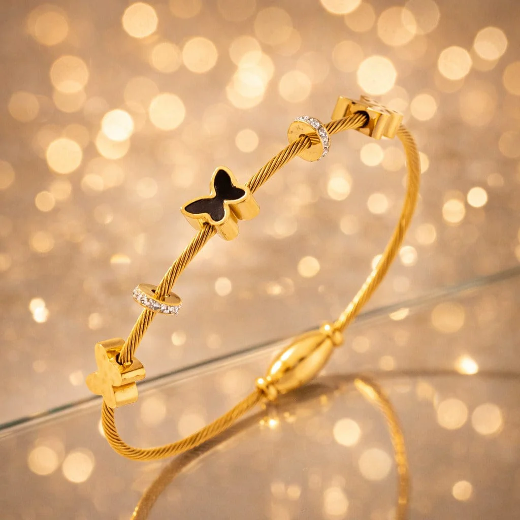 B-121  18k Gold Plated Stainless Steel Tarnish Free Waterproof Female Jewellery - Image 6