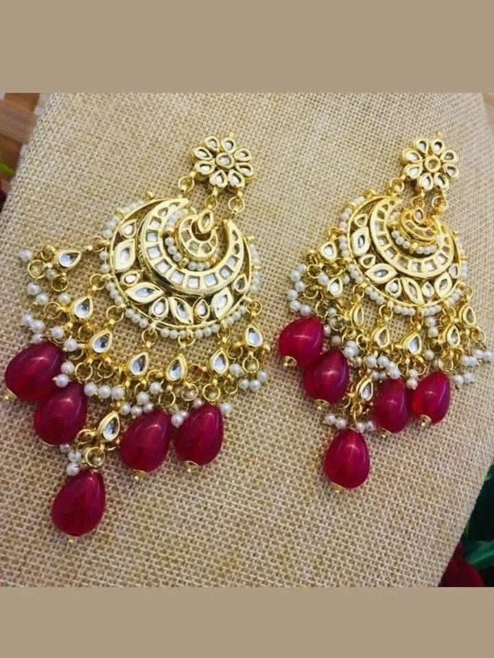 Droplets Earrings - Exquisite Kundan Jewelry by Aganya Kreation - Image 3