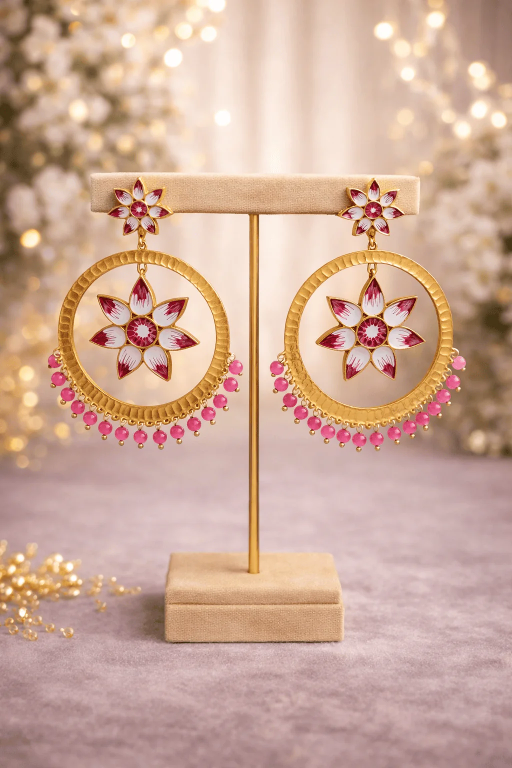 Embellished Chandbali Earrings - Handcrafted Elegance - Image 5