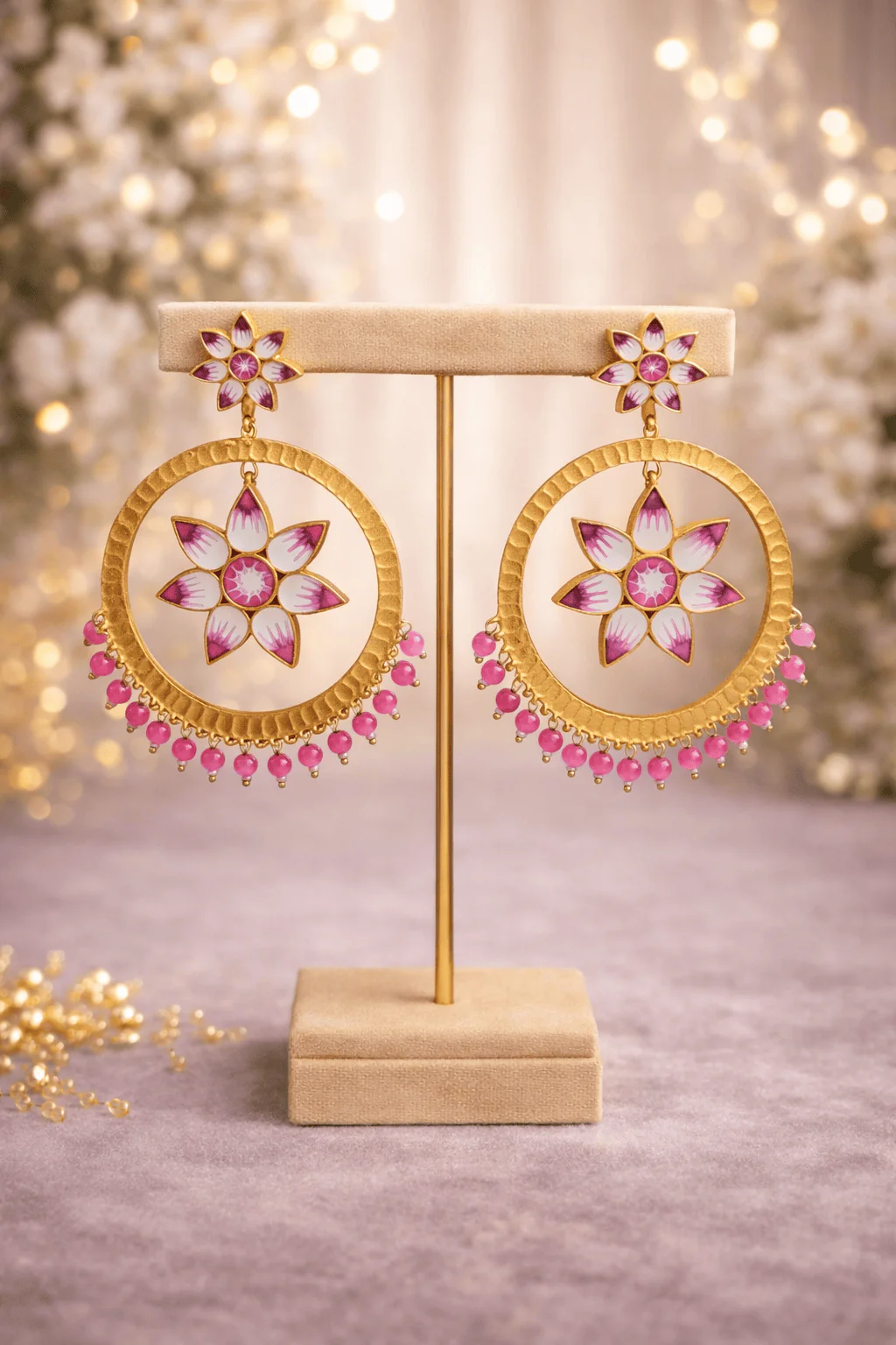 Embellished Chandbali Earrings - Handcrafted Elegance - Image 6