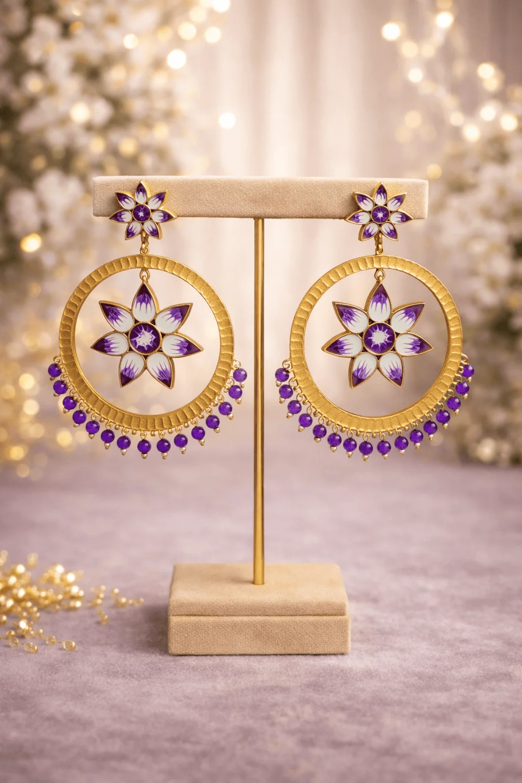 Embellished Chandbali Earrings - Handcrafted Elegance - Image 7