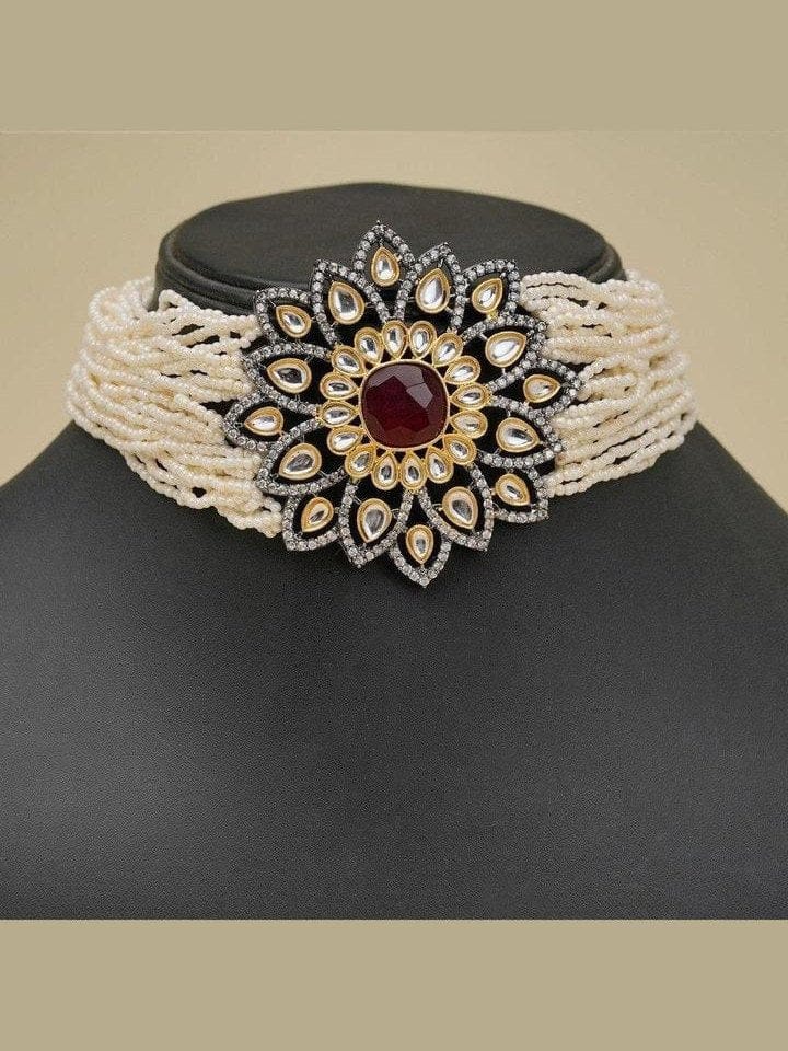 Era Set - Ethnic & Western Jewelry with Kundan and Ruby Stones - Image 3