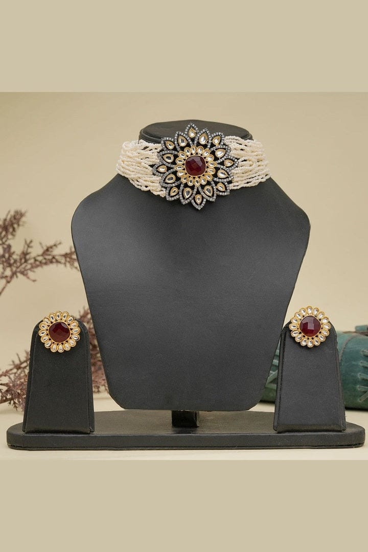 Era Set - Ethnic & Western Jewelry with Kundan and Ruby Stones - Image 4