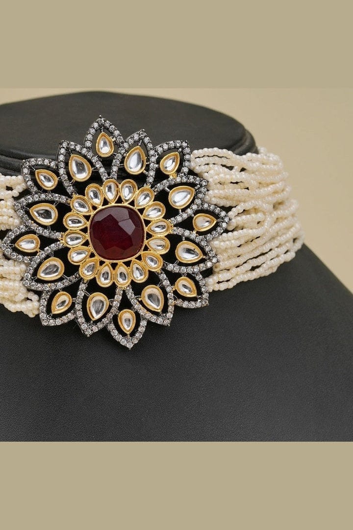 Era Set - Ethnic & Western Jewelry with Kundan and Ruby Stones - Image 5