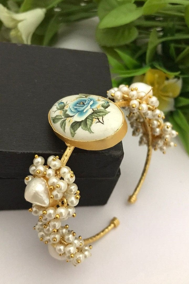 Farzana Real Pearl Bracelet - Elegant Gold-Plated Design - Image 3