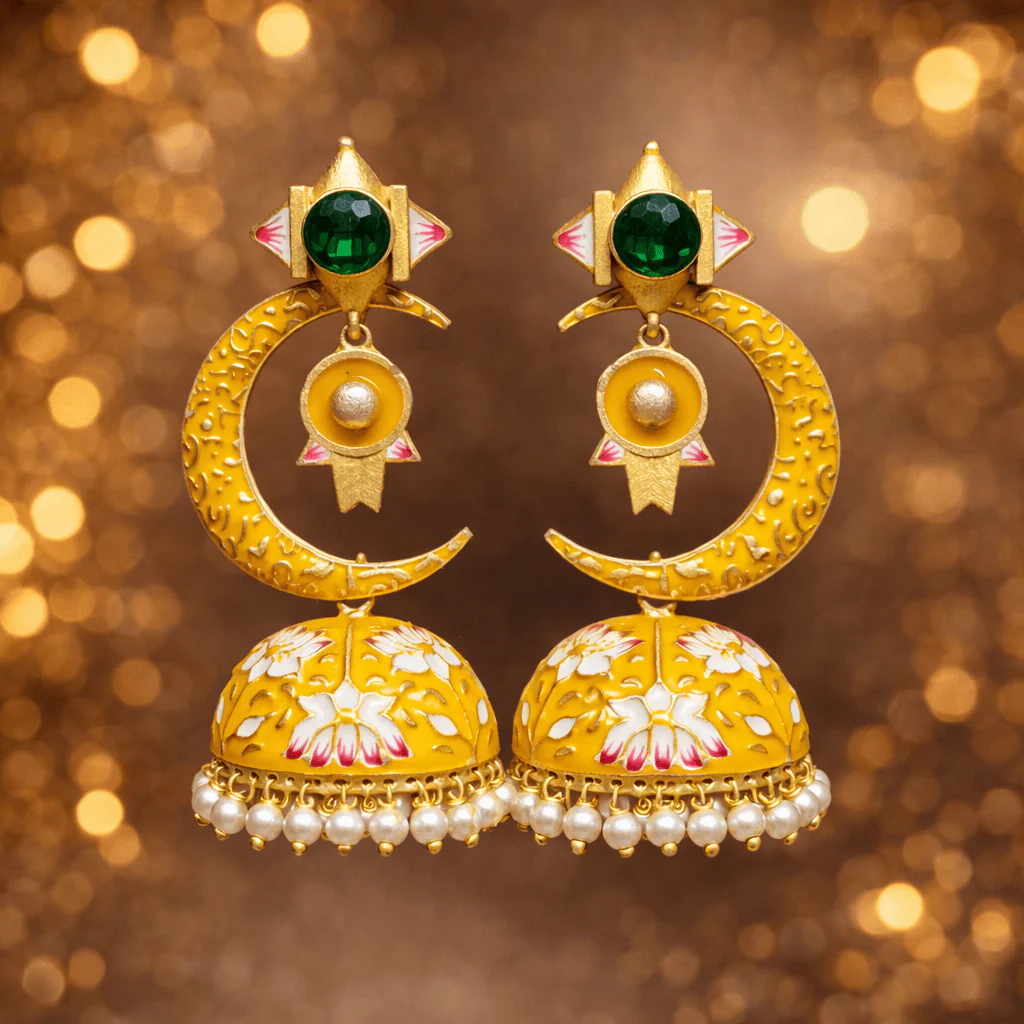 Half Moon Jhumki - Elegant Chand Jhumki Jewelry - Image 13