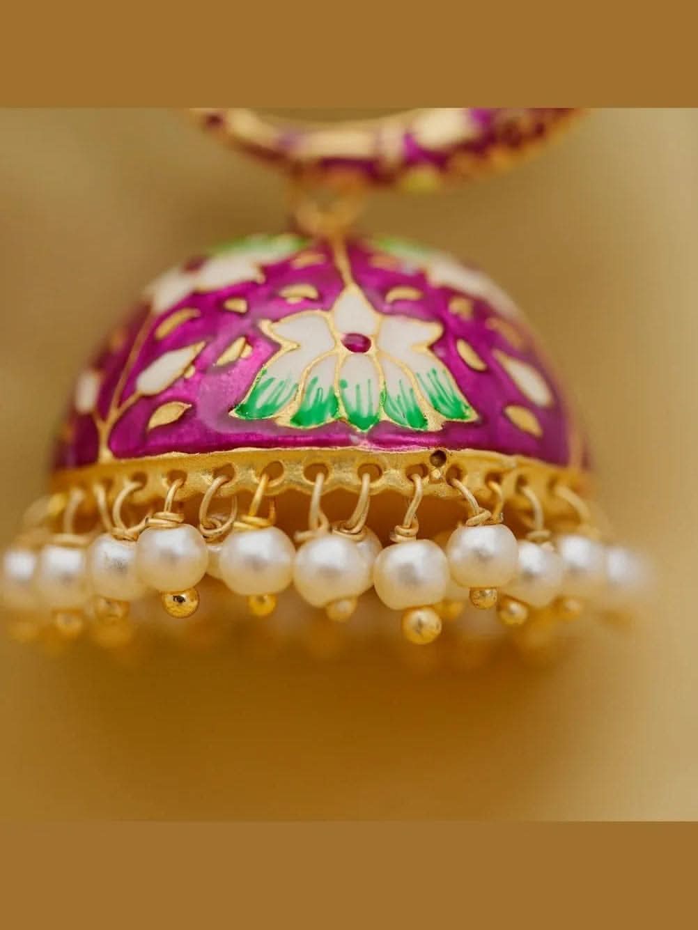 Half Moon Jhumki - Elegant Chand Jhumki Jewelry - Image 5