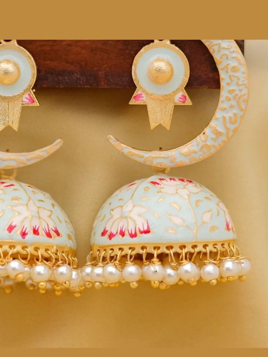 Half Moon Jhumki - Elegant Chand Jhumki Jewelry - Image 7