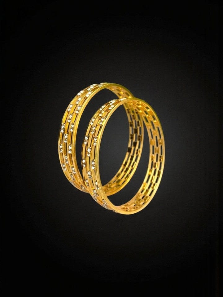 Kaajal Bangles - Elegant Gold Polish Brass Jewelry - Image 4