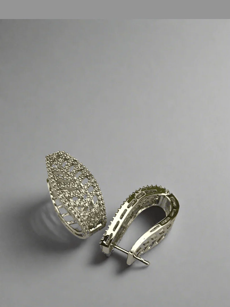 Elegant Leaf Baliya - Alloy Jewelry with CZ Stones - Image 4