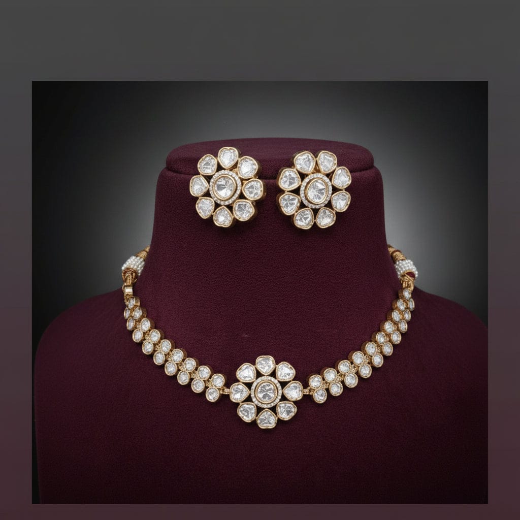 Maina massonite polki kundan ethnic jewellery set - Image 3