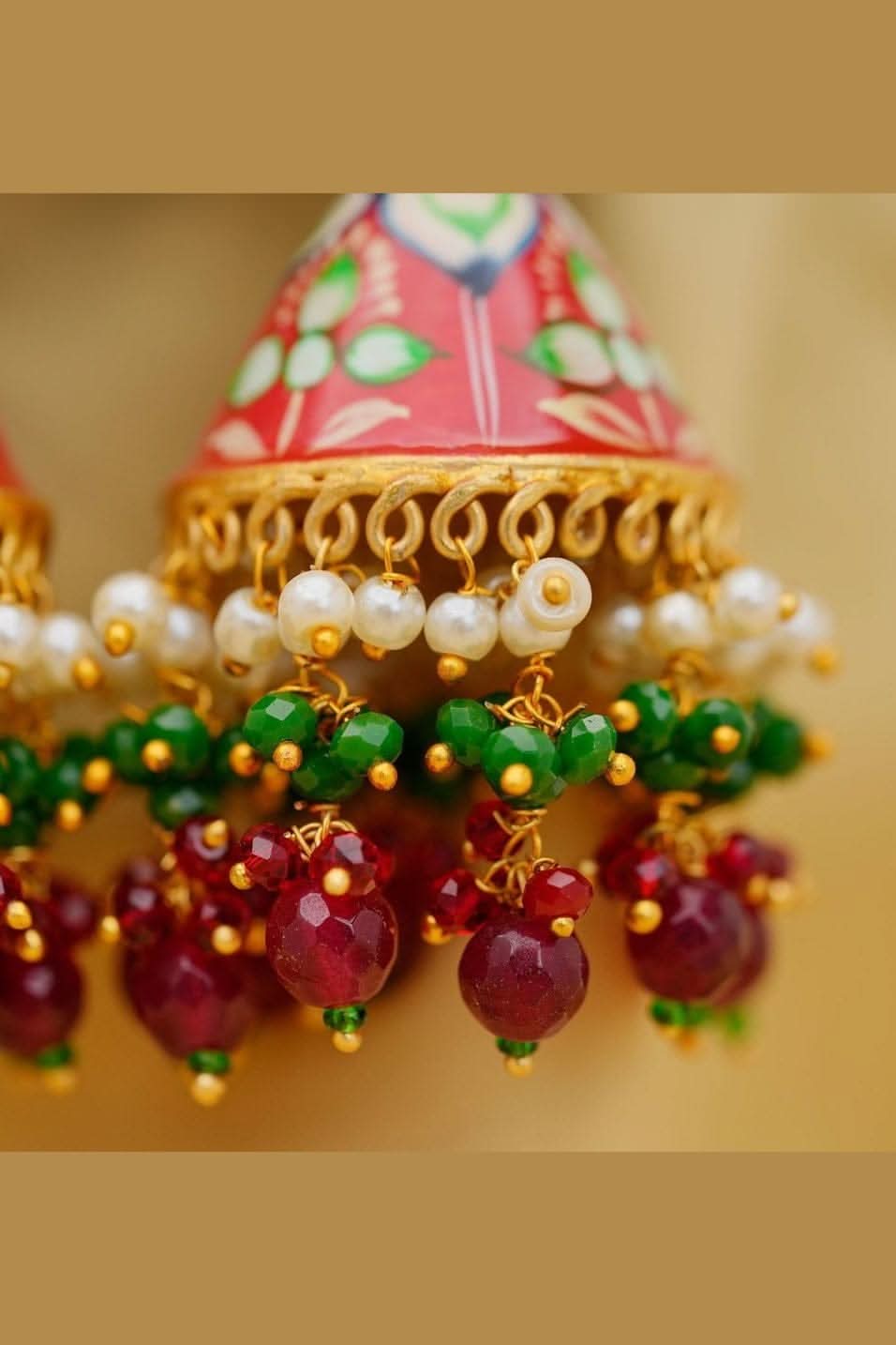 Elegant Meenakari Earrings - Royalty in Every Detail - Image 5