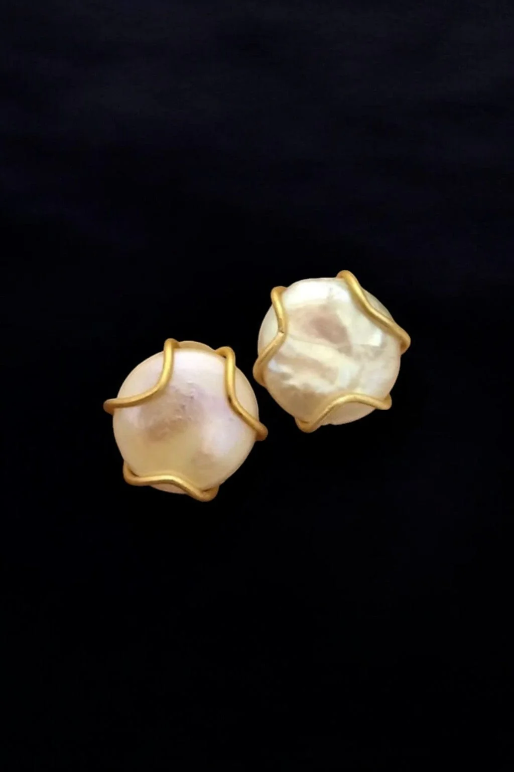 Mridula Real Pearl Earrings - Elegant & Handcrafted Design - Image 3