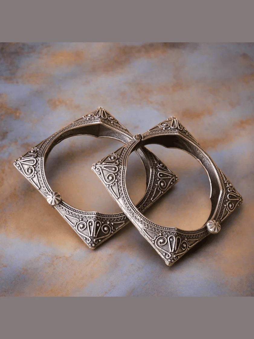 Nisha Silver Bangles - Ethnic & Western Style Jewelry - Image 3