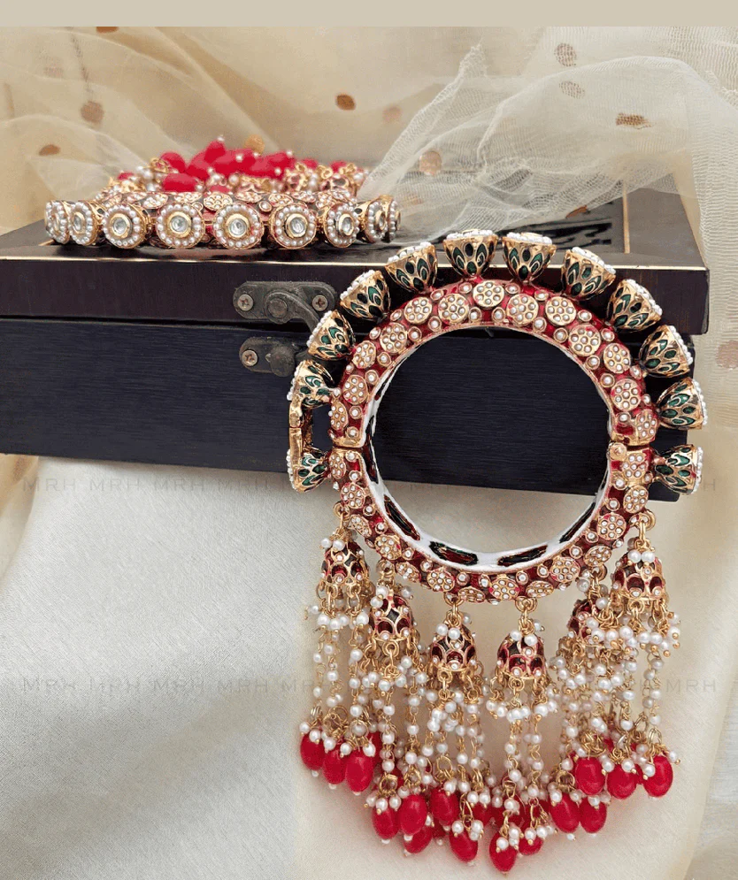 Noor-e-kangan rajwadi jhumki bangles - Image 4