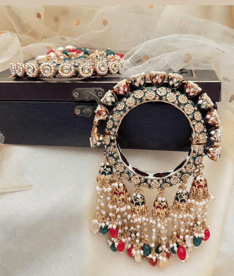 Noor-e-kangan rajwadi jhumki bangles - Image 5