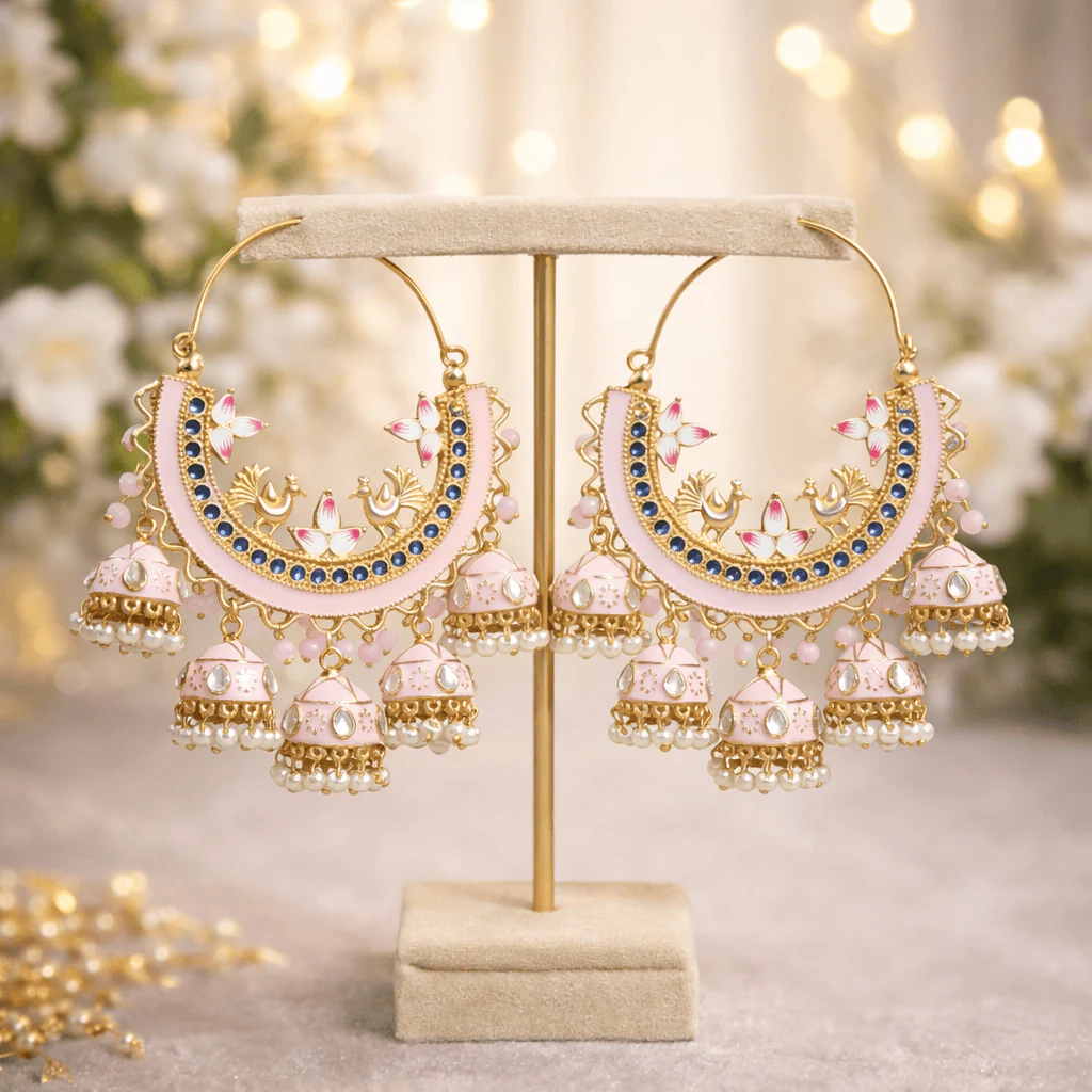 Panchi Jhumka - Elegant Ethnic Earrings for Every Occasion - Image 3