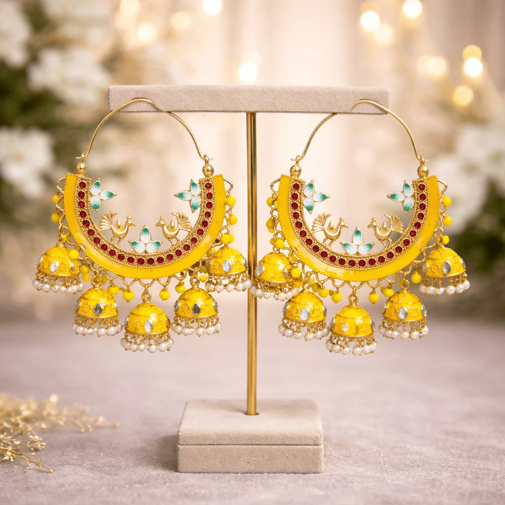 Panchi Jhumka - Elegant Ethnic Earrings for Every Occasion - Image 5