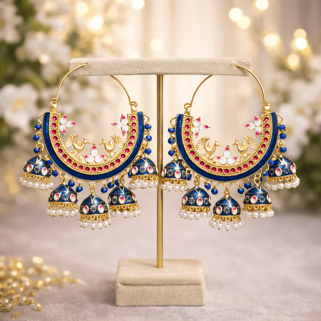 Panchi Jhumka - Elegant Ethnic Earrings for Every Occasion - Image 6