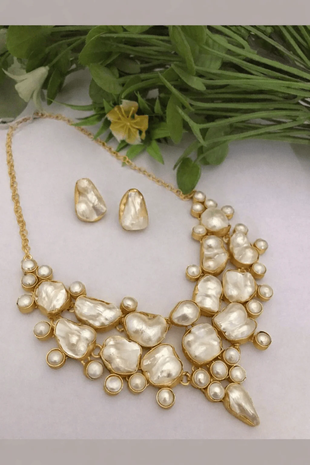 Parthivi Real Pearl Set - Elegant Handcrafted Jewelry - Image 6