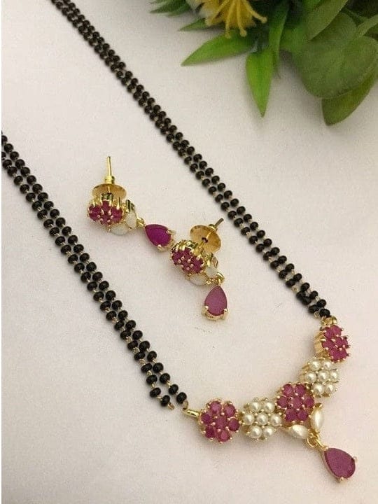 Real Pearl Kamakhaya Mangalsutra - Elegant Brass Jewelry - Image 4