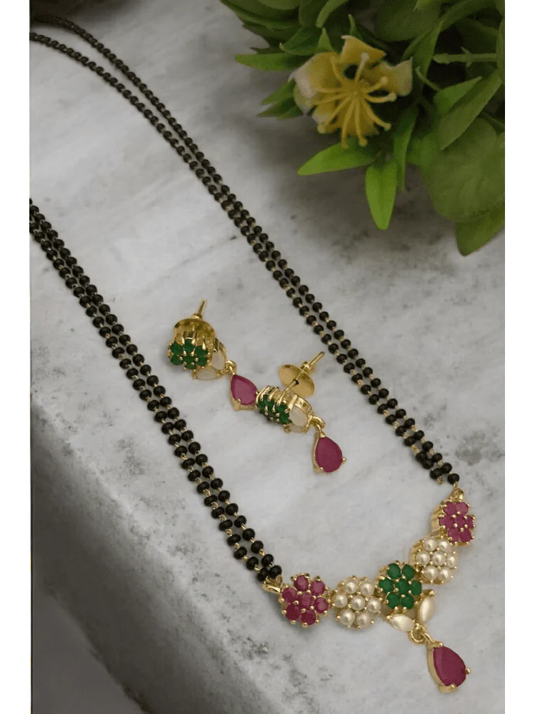 Real Pearl Kamakhaya Mangalsutra - Elegant Brass Jewelry - Image 5