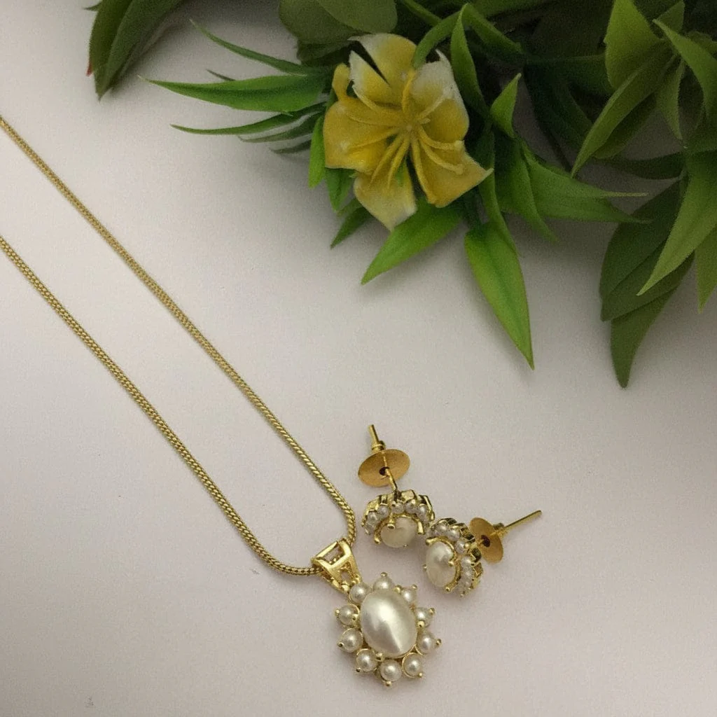 Real Pearl Sanskruti Sleek Pendant Set - Elegant Jewelry - Image 5