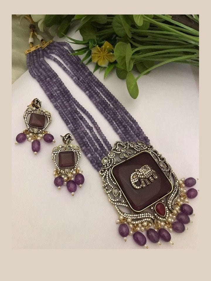 Revti Kundan Semi Precious Set - Elegant Ethnic Jewelry - Image 5