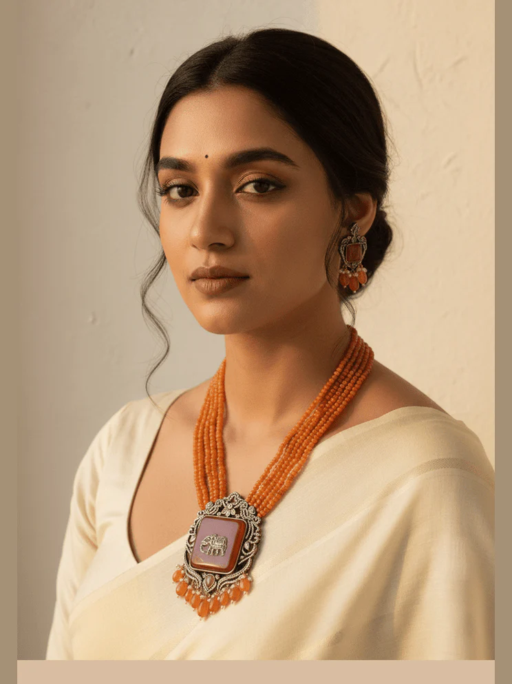 Revti Kundan Semi Precious Set - Elegant Ethnic Jewelry - Image 8