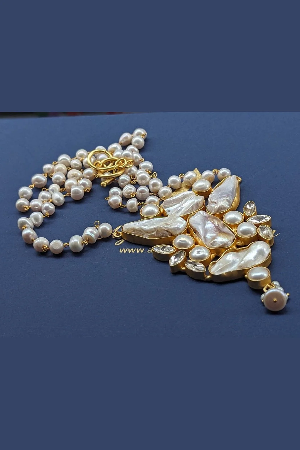 Ruchika Real Pearl Set - Elegant Handcrafted Jewelry - Image 8