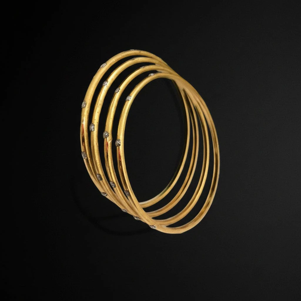 Urmila Bangles - Elegant Gold Polish Brass Jewelry - Image 4