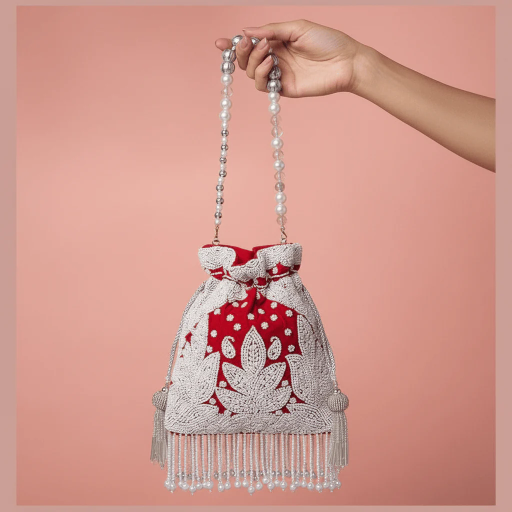 Elegant Vaidehi Potli - Stylish Pearl Bag for Any Occasion - Image 7