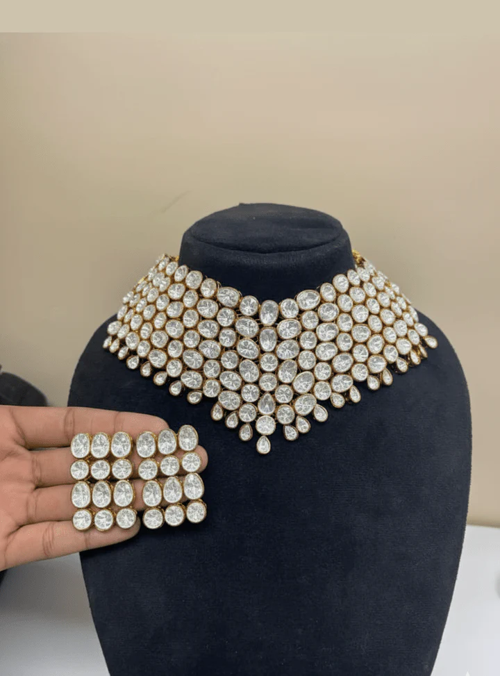 Zarina massonite polki kundan set - Image 3