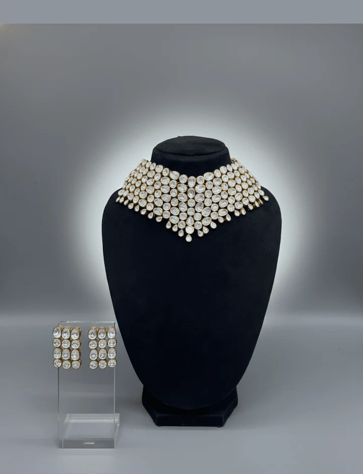 Zarina massonite polki kundan set - Image 4